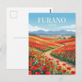 Furano Blumenfelder Japan Postkarte (Vorne/Hinten)