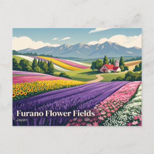 Furano-Blumenfelder Japan Postkarte