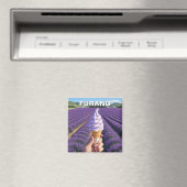 Furano Japan Lavender Fields Ice Cream Magnet (In Situ (Geschirrspüler))