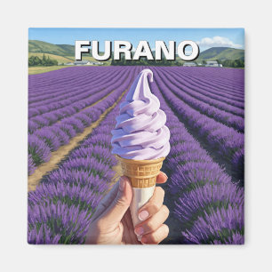 Furano Japan Lavender Fields Ice Cream Magnet