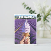 Furano Japan Lavender Fields Ice Cream Postkarte (Stehend Vorderseite)