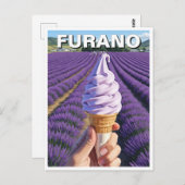 Furano Japan Lavender Fields Ice Cream Postkarte (Vorne/Hinten)