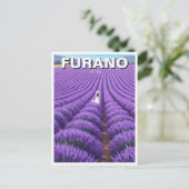 Furano Japan Lavender Fields Travel Postkarte (Stehend Vorderseite)