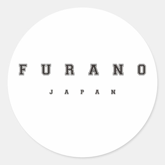 Furano Japan Runder Aufkleber (Vorderseite)