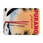 Furano Japanisches Reiseplakat. Magnet (Horizontal)