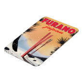 Furano Japanisches Reiseplakat. Magnet (Linke Seite)