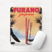 Furano Japanisches Reiseplakat. Mousepad (Mit Mouse)