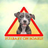 Furbaby an Bord des Aufklebers niedliche Pitbulle  Fensteraufkleber (Blatt 3)