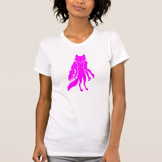 FURBIDDEN HOTPNK WEISS DES TA K FRAUEN T-Shirt (Vorderseite)