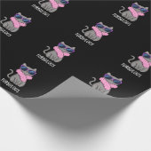 Furbulous Funny Elegant Cat Pun Dark BG Geschenkpapier (Ecke)