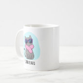 Furbulous Funny Elegant Cat Pun Kaffeetasse (Vorderseite Links)