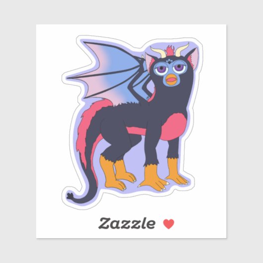 Furby Dragon Sticker (Blatt)