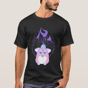 Furby Liebe Cool Leopard-Stil Herz in Flammen Port T-Shirt