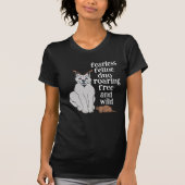 Furchenlose Feline Duo rotierend frei und wild T-Shirt (Vorderseite)