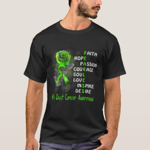 Furchenlose Rose-Ribbon-Duktus-Krebs-Bewusstsein T-Shirt