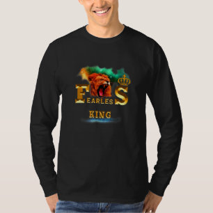Furchenloser König farbenfrohe Galaxie Löwen Kopf T-Shirt