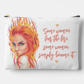 Furchless Fantasy Fantasy Fames Fire Quote Monogra Zubehörtasche (Vorderseite)