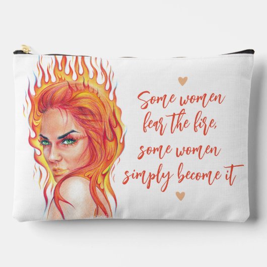 Furchless Fantasy Fantasy Fames Fire Quote Monogra Zubehörtasche (Vorderseite)