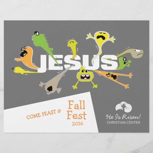 Furcht einflößender Jesus Flyer (Vorne)