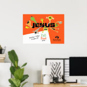 Furcht einflößender Jesus Poster (Heimbüro)