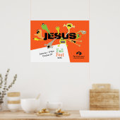 Furcht einflößender Jesus Poster (Küche)