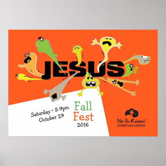 Furcht einflößender Jesus Poster (Vorne)