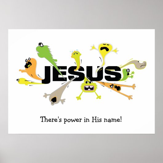 Furcht einflößender Jesus Poster (Vorne)