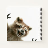 Furcht erregend glückliches Raccoon-Notebook Notizblock (Rückseite)