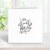 Furcht erregende Oktopusschützen Schatztruhe 2 Gummistempel