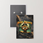 Furcht erregende Otter in Halloween-Kürbiskostüm Button (Vorderseite/Rückseite)