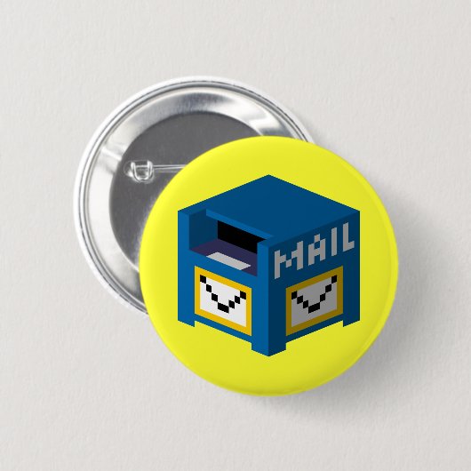 Furcht erregender Devourer der Papierkorrespondenz Button (Vorne & Hinten)