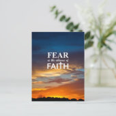 Furcht ist die Abwesenheit des Glaubens Postkarte (Stehend Vorderseite)