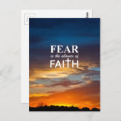 Furcht ist die Abwesenheit des Glaubens Postkarte (Vorne/Hinten)