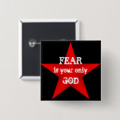 Furcht ist Ihr nur Gott-Knopf Button (Vorne & Hinten)
