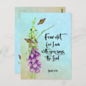 Furcht nicht, denn ich bin mit euch sagt der Herr Postkarte (Vorne/Hinten)