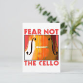 Furcht nicht der Cello Postkarte (Stehend Vorderseite)
