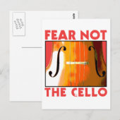 Furcht nicht der Cello Postkarte (Vorne/Hinten)