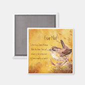 Furcht nicht ermutigen Wasserfarben-Vogel Magnet (Vorderseite/Rückseite)