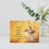 Furcht nicht ermutigen Wasserfarben-Vogel Postkarte (Stehend Vorderseite)