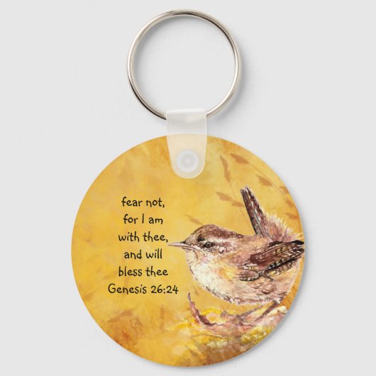 Furcht nicht ermutigen Wasserfarben-Vogel Schlüsselanhänger (Vorderseite)