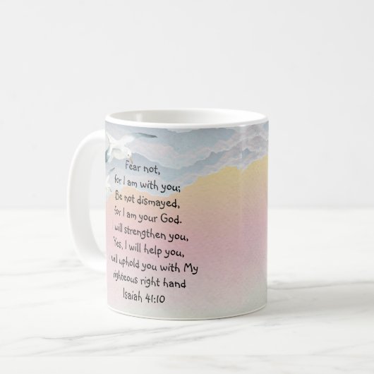 Furcht nicht, Isaiah Scripture bin ich bei dir Isa Kaffeetasse (Vorderseite Links)
