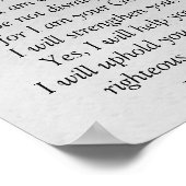 Furcht nicht, Isaiah Scripture bin ich bei dir Isa Poster (Ecke)