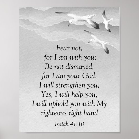Furcht nicht, Isaiah Scripture bin ich bei dir Isa Poster (Vorne)