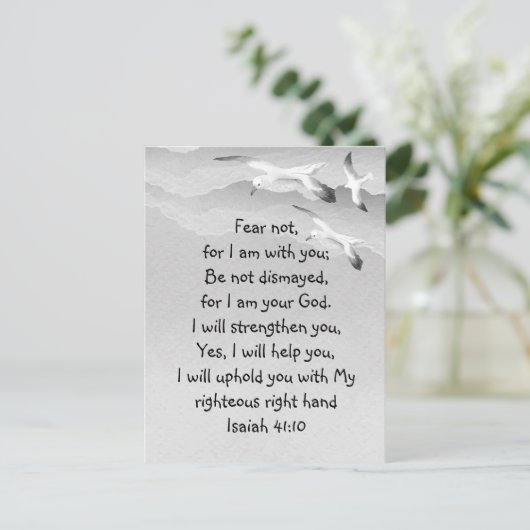 Furcht nicht, Isaiah Scripture bin ich mit Ihnen I Postkarte (Stehend Vorderseite)