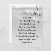 Furcht nicht, Isaiah Scripture bin ich mit Ihnen I Postkarte (Vorne/Hinten)