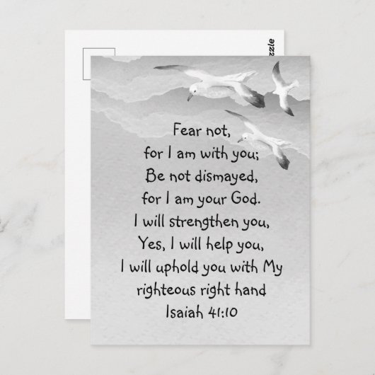 Furcht nicht, Isaiah Scripture bin ich mit Ihnen I Postkarte (Vorne/Hinten)