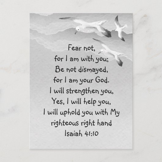 Furcht nicht, Isaiah Scripture bin ich mit Ihnen I Postkarte (Vorderseite)