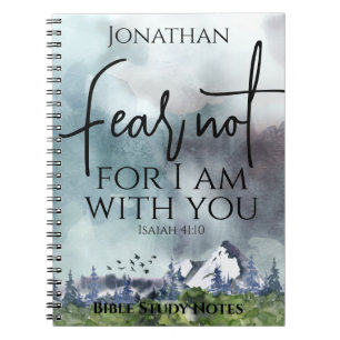 Furcht nicht Wasserfarbe Natur Christliches Gesche Notizblock