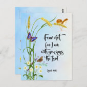 Furcht nicht, weil ich bei dir bin Isaiah 41: 10 Postkarte (Vorne/Hinten)
