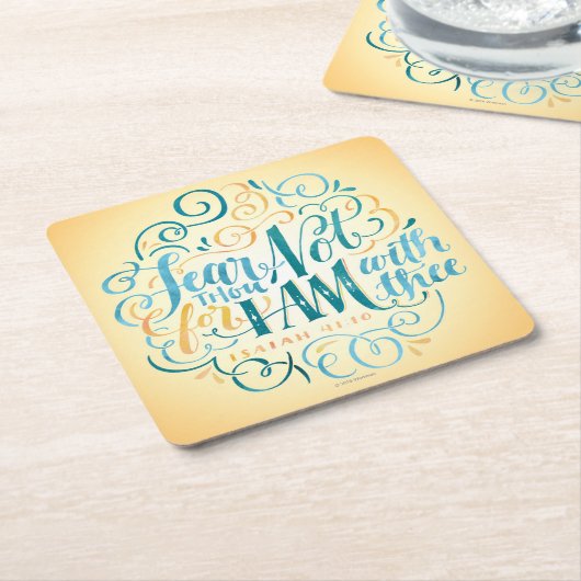 Furcht-Tausend nicht, denn ich sind mit Thee Rechteckiger Pappuntersetzer (angewinkelt)